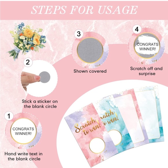 Customizable Scratch Off Thank You Cards - Picture 3 of 7